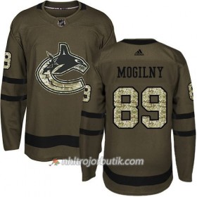 Män Ishockey Vancouver Canucks Tröja Alexander Mogilny 89 Adidas 2017-2018 Camo Grön Authentic
